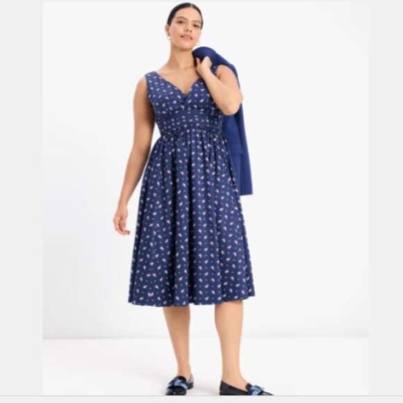 kate spade Paisley Foulard V-neck Dress 16 NWT - Picture 2 of 5